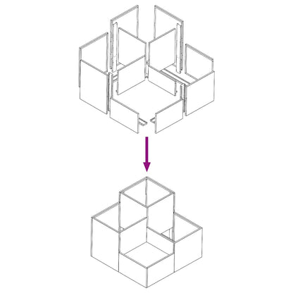 Gartenblumentopf Rostig 80 x 80 x 60 cm Wetterfeststahl