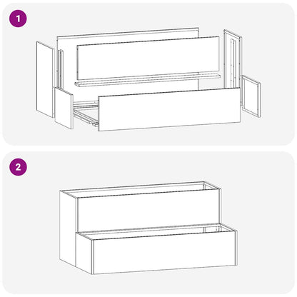 Garten-Pflanzgefäß Anthrazit 100 x 60 x 45 cm