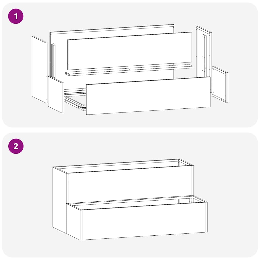 Garten-Pflanzgefäß Silber 100 x 60 x 45 cm Edelstahl
