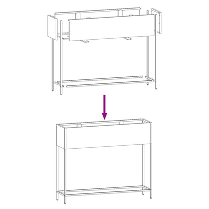 Hochbeet Gartenpflanzer Anthrazit 100 x 26 x 82 cm Stahl