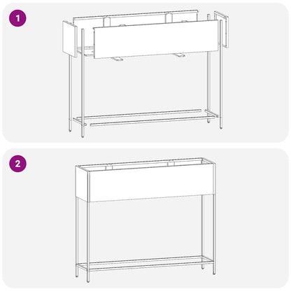 Hochbeet Gartenpflanzer Silber 100 x 26 x 82 cm