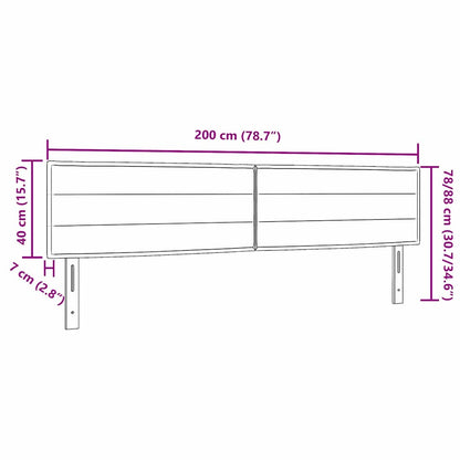 Kopfteil Blau 200 cm Stoff