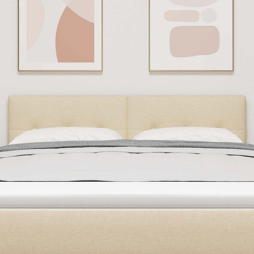 Höhenverstellbares Kopfteil mit Kopfteil Creme 160 cm Stoff