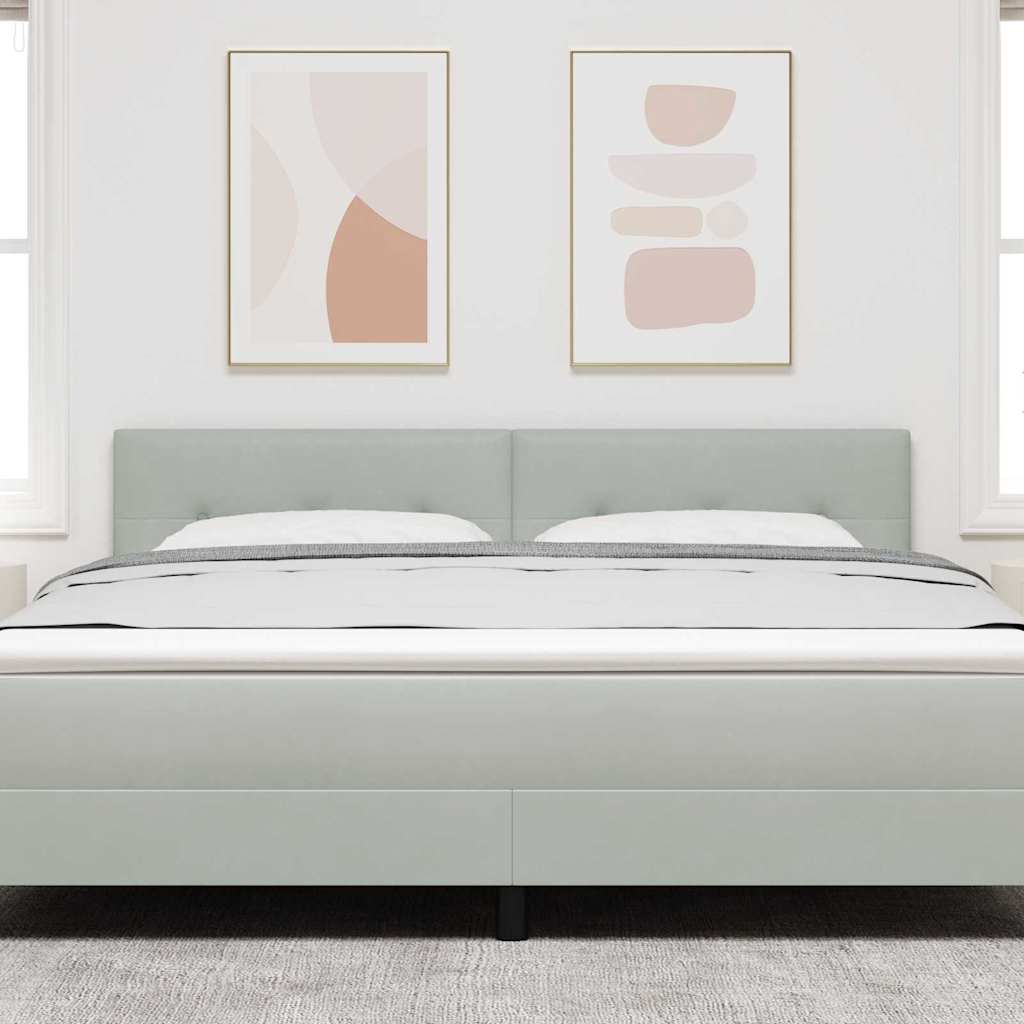 Kopfteil Hellgrau 180 cm Samt