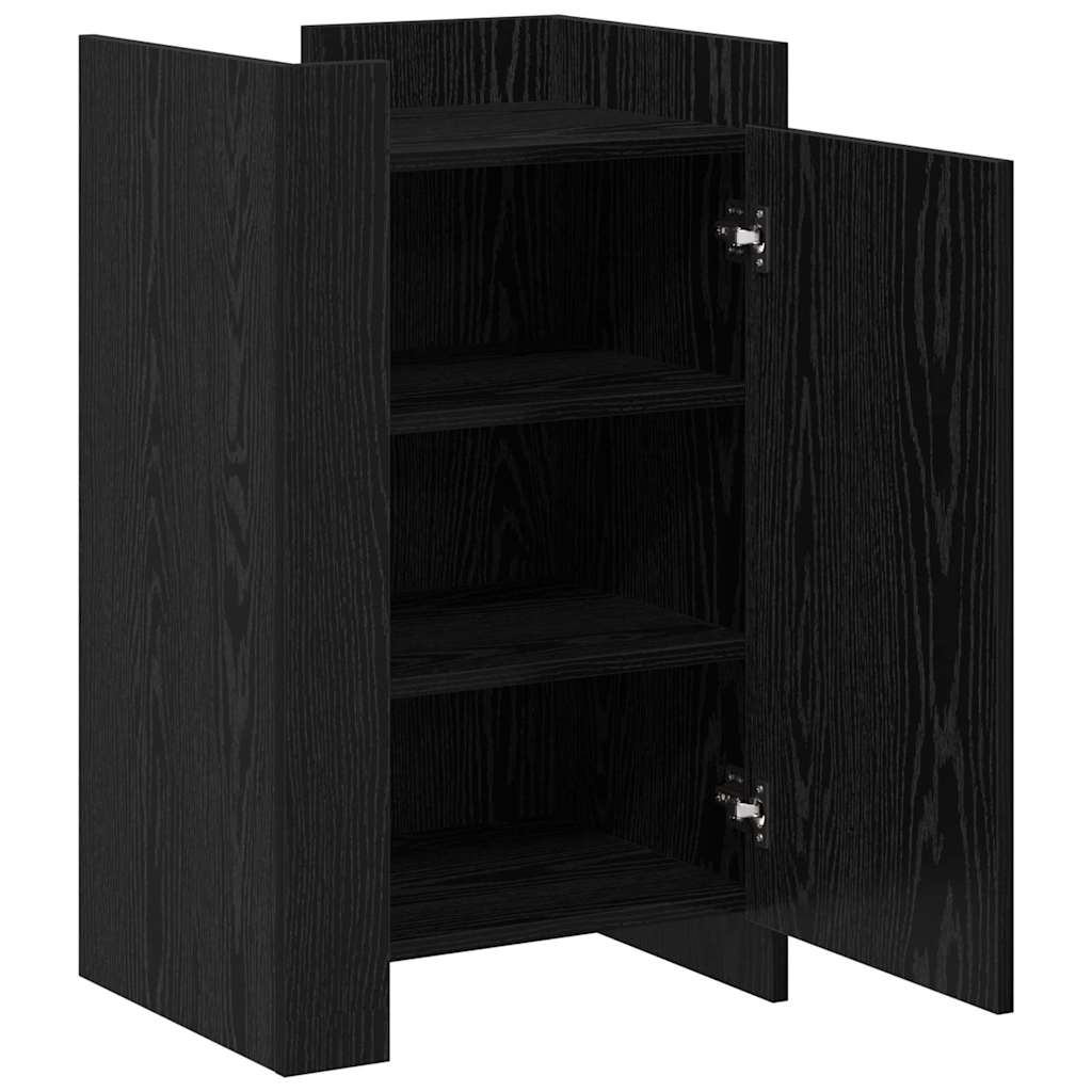 Sideboard Schwarz Eichen-Optik 45 x 35 x 75 cm