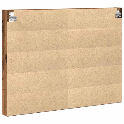 Vitrine mit Regal Altholz 100 x 8,5 x 75 cm Holzwerkstoff