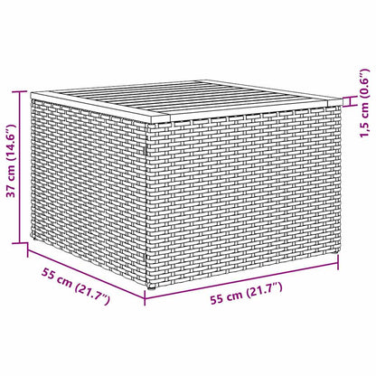 Gartensofa-set mit Kissen 11 pcs Beige Poly-Rattan