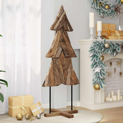 Weihnachtsbaum mit Ständer Braun 151 cm Massivholz Teak