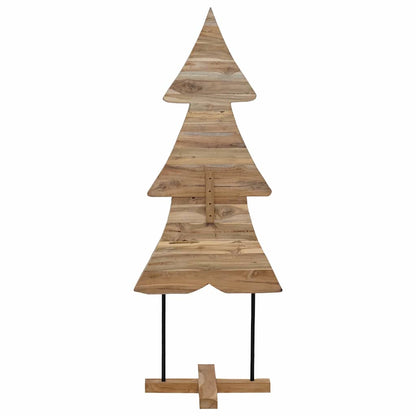 Weihnachtsbaum mit Ständer Braun 151 cm Massivholz Teak