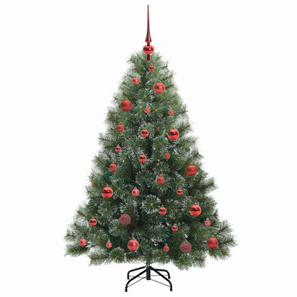 Künstlicher Weihnachtsbaum mit 150 LEDs Grün 150 cm PE und PVC
