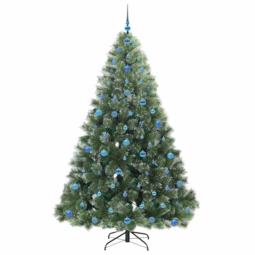 Künstlicher Weihnachtsbaum mit 300 LEDs Grün 210 cm PE und PVC