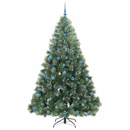 Künstlicher Weihnachtsbaum mit 300 LEDs Grün 210 cm PE und PVC