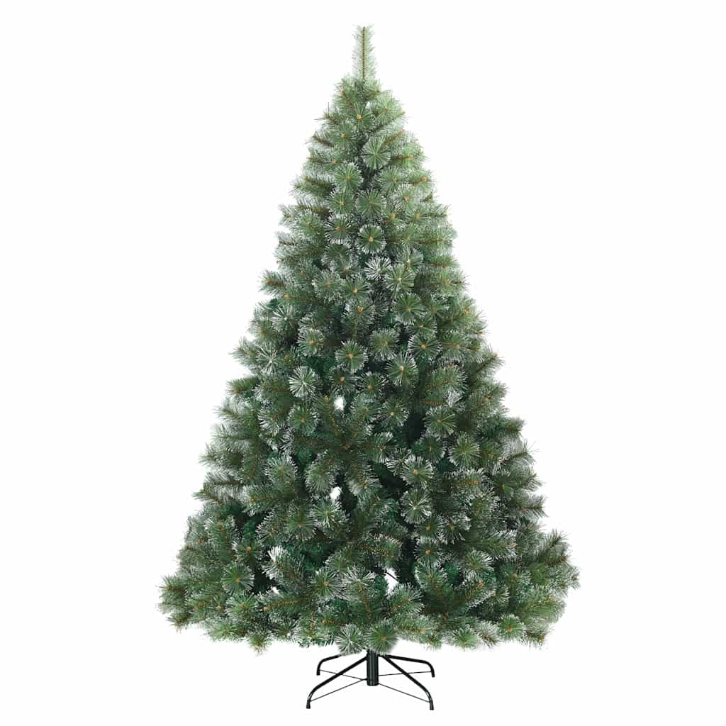 Künstlicher Weihnachtsbaum mit 300 LEDs Grün 210 cm PE und PVC