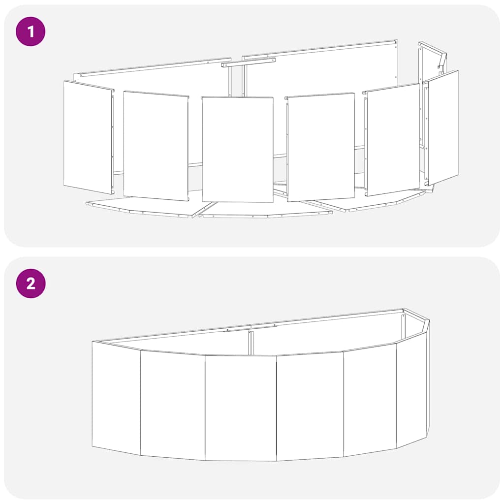 Pflanzkübel Anthrazit 120 x 60 x 35 cm Stahl