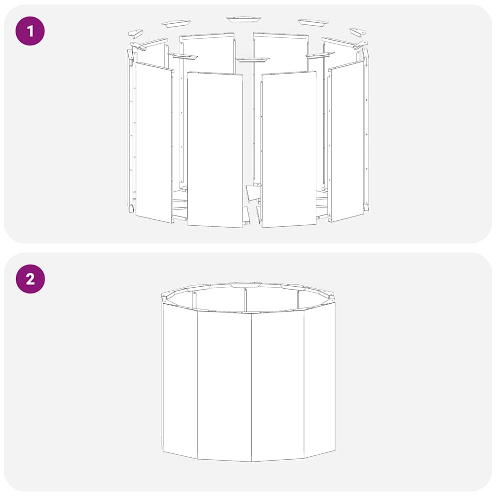 Pflanzkübel Weiß 60 x 60 x 50 cm Stahl