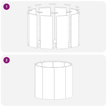 Pflanzkübel Weiß 60 x 60 x 50 cm Stahl