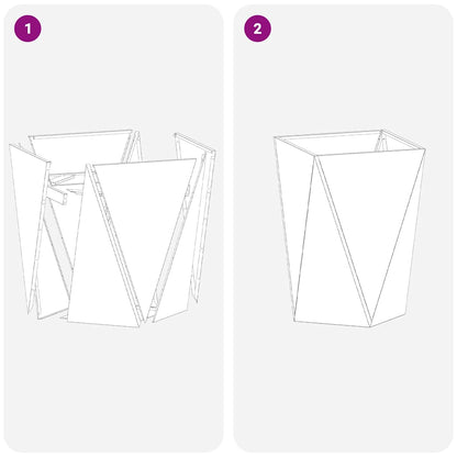 Pflanzkübel 2 pcs Weiß 50 x 50 x 75 cm Stahl