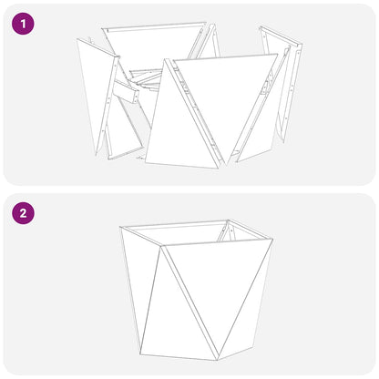 Pflanzkübel 2 pcs Anthrazit 30 x 30 x 30 cm Stahl