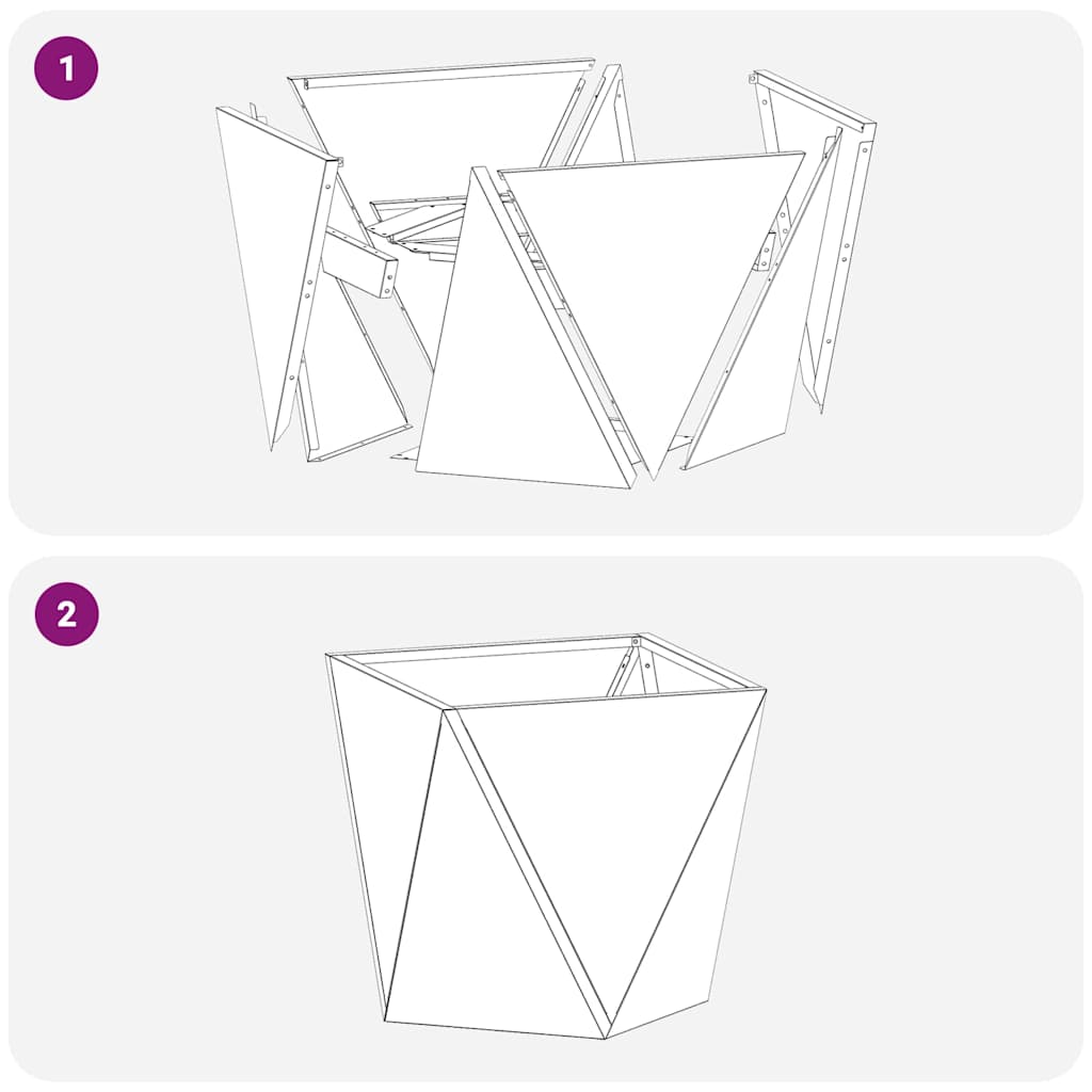 Pflanzkübel Olive Grün 50 x 50 x 50 cm Stahl
