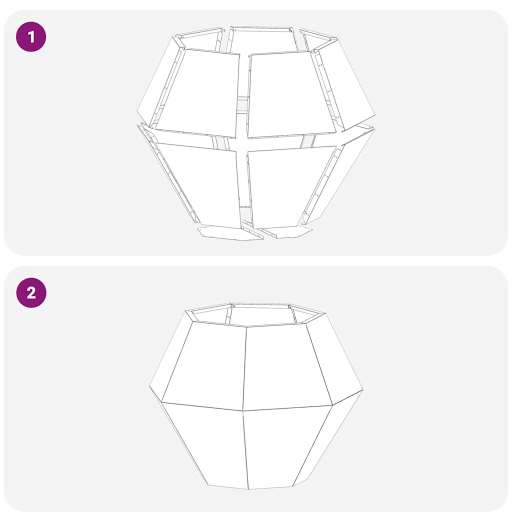 Pflanzkübel Silber 75 x 75 x 60 cm Verzinkter Stahl