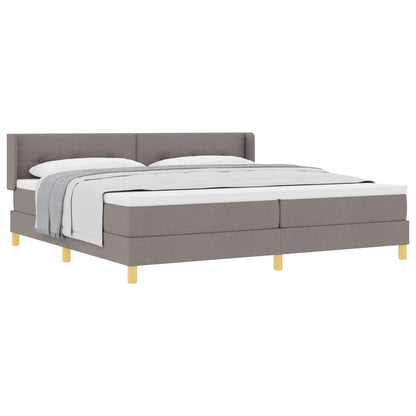 Boxspringbett mit Matratze Taupe 200 x 200 cm Stoff