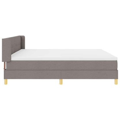 Boxspringbett mit Matratze Taupe 200 x 200 cm Stoff