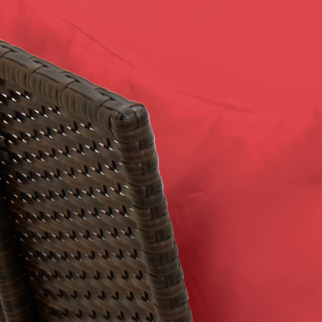 Gartensofa mit Kissen Braun Poly Rattan