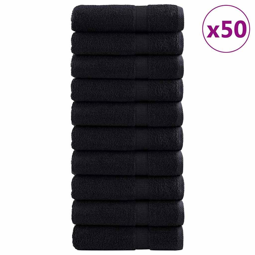Gästetuch SOLUND 50 pcs Schwarz 50 x 100 cm 550 gsm