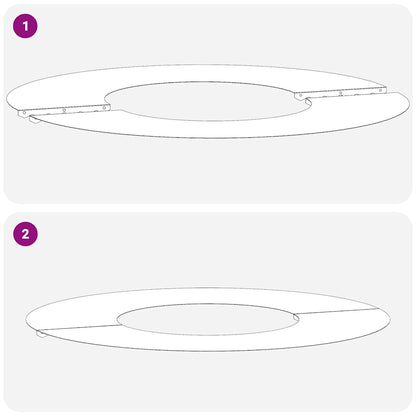 geeignet für flachen Baumring Anthrazit Ø30 / 60 cm Stahl
