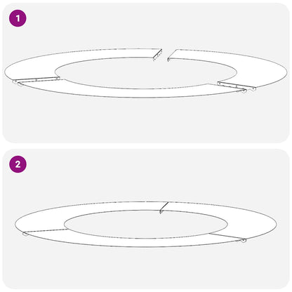 geeignet für flache Baumringe 5 pcs Silber Ø50 / 80 cm Edelstahl