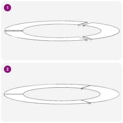 geeignet für flachen Baumring Silber Ø60 / 90 cm Verzinkter Stahl