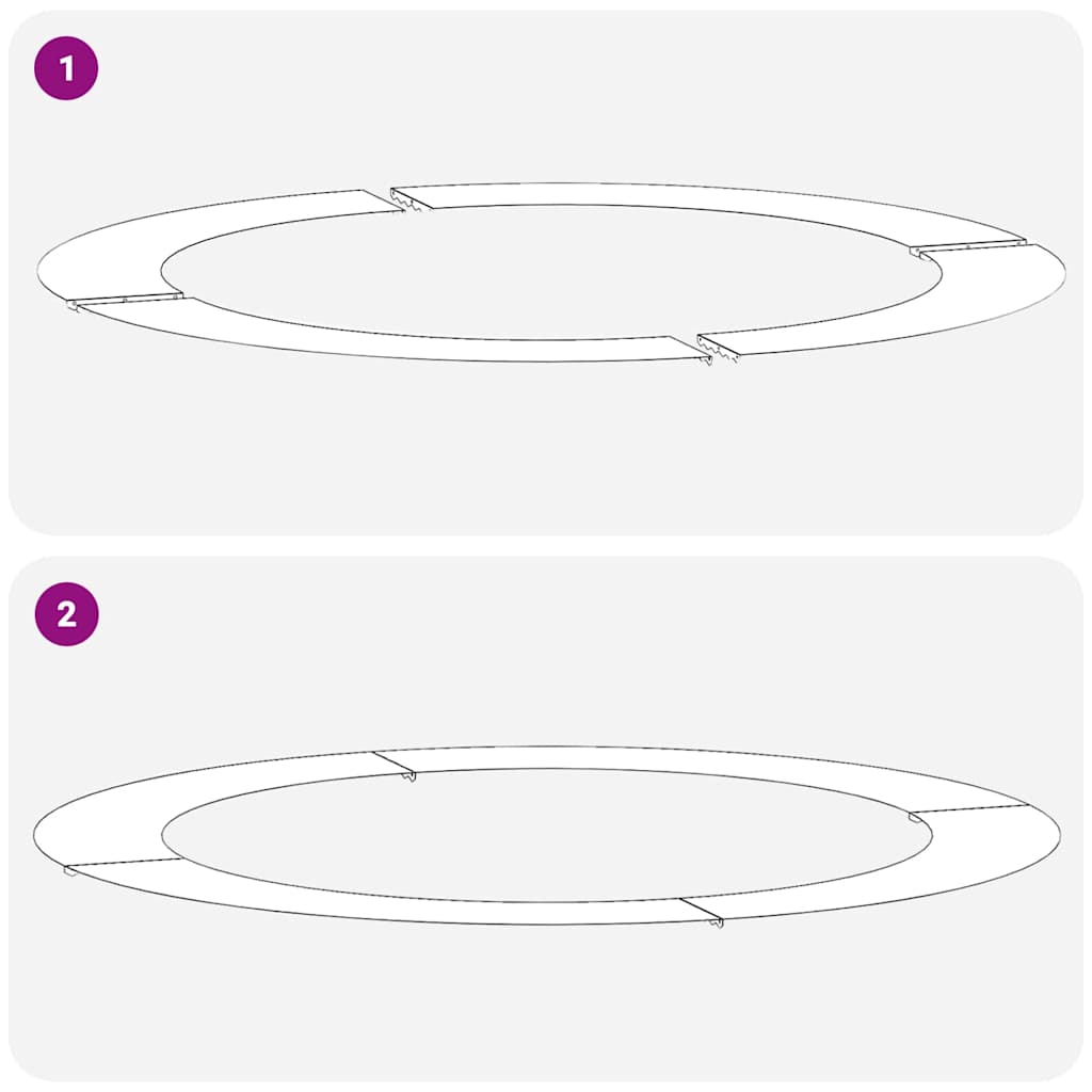 geeignet für flachen Baumring Olivgrün Ø90 / 120 cm Stahl