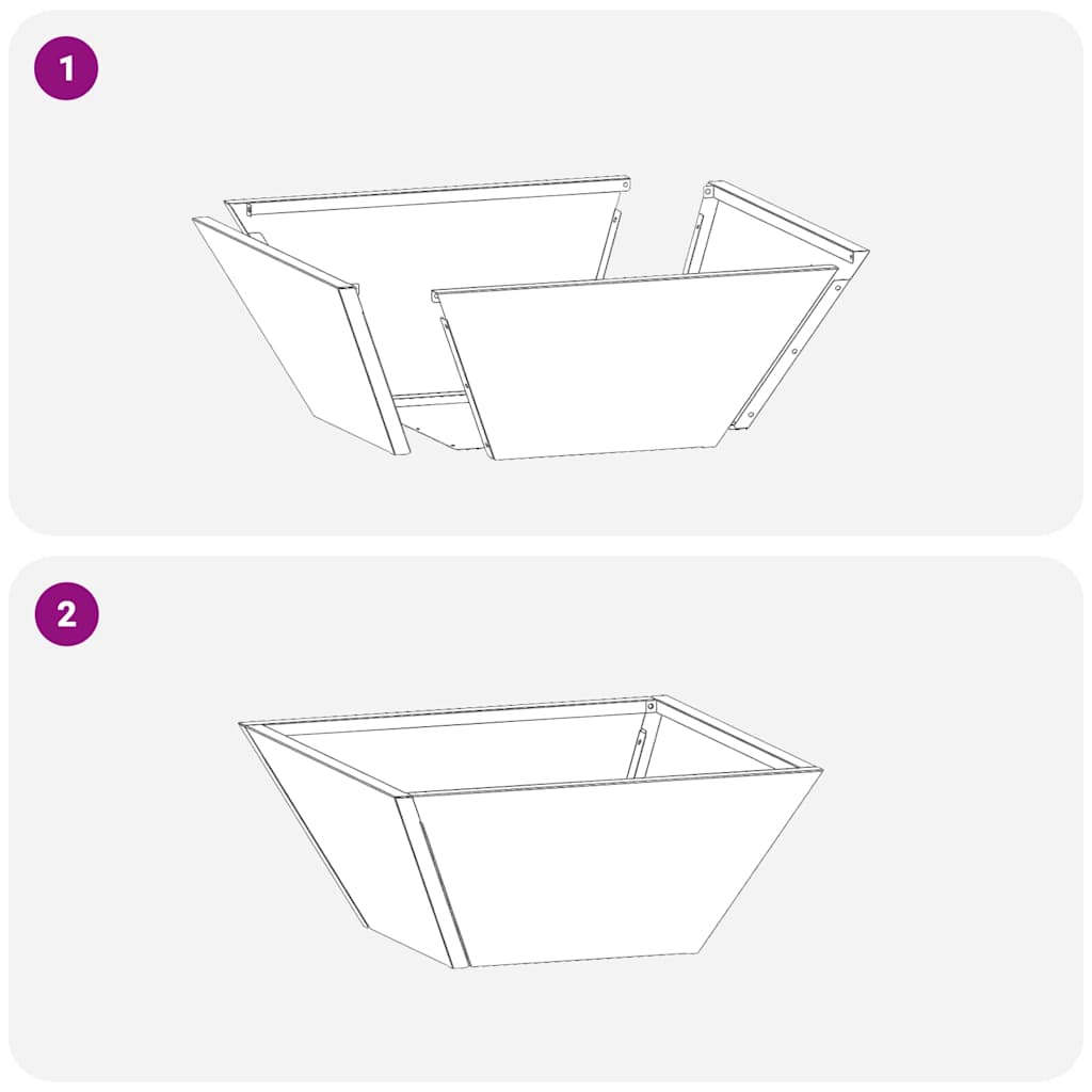 Garten-Pflanzgefäß 5 pcs Schwarz 35 x 35 x 15 cm