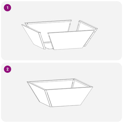 Garten-Pflanzgefäß 5 pcs Weiß 40 x 40 x 15 cm