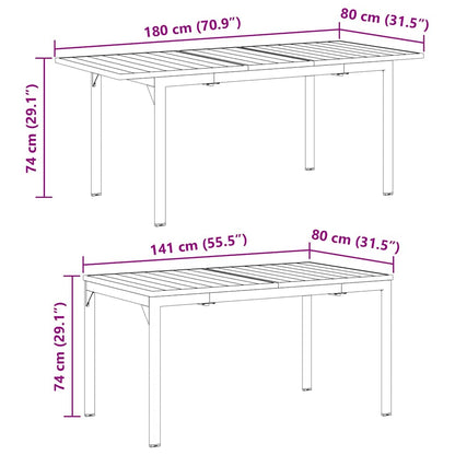 Garten Essgruppe 9 pcs Anthrazit Poly-Rattan