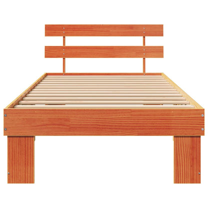 Bettrahmen Wachsbraun 75 x 190 cm Massives Kiefernholz