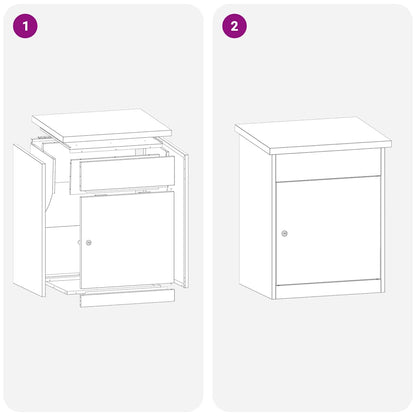 Paketdrop-Box mit Speicher Silber 47,5 x 38 x 59 cm Edelstahl