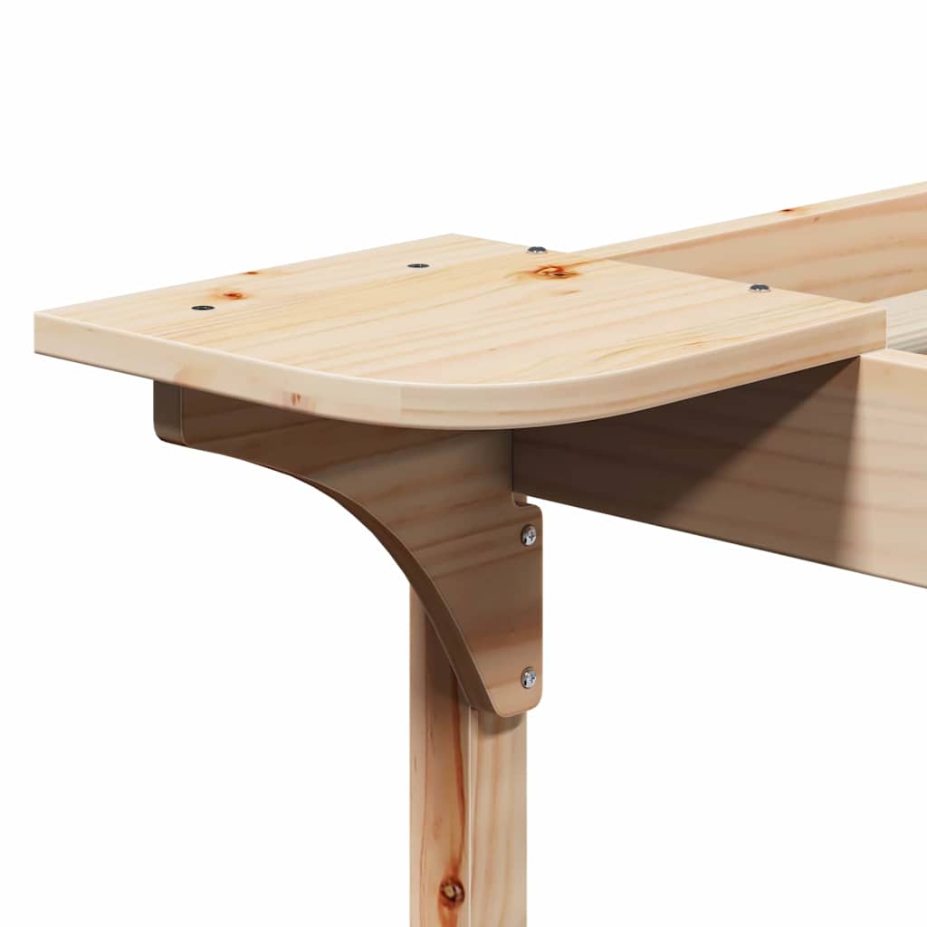 Bettgestell mit Nachttischen Natur 180 x 210 cm