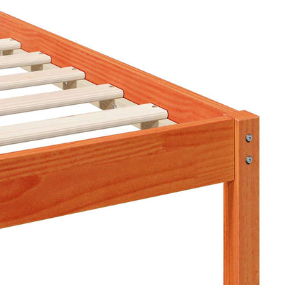Bettrahmen Wachsbraun 120 x 190 cm Massives Kiefernholz