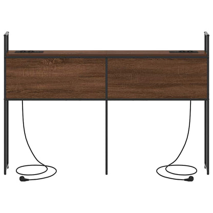 Kopfteil mit Stauraum mit Ladestation Braun Eichen-Optik