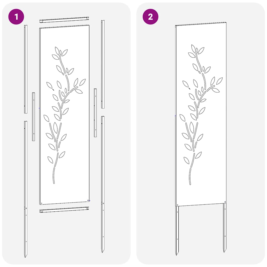 Garten Sichtschutz-Leinwand Silber 32 x 140 cm Verzinkter Stahl