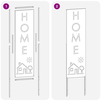 Garten Sichtschutz-Leinwand Rostig 32 x 140 cm Wetterfeststahl