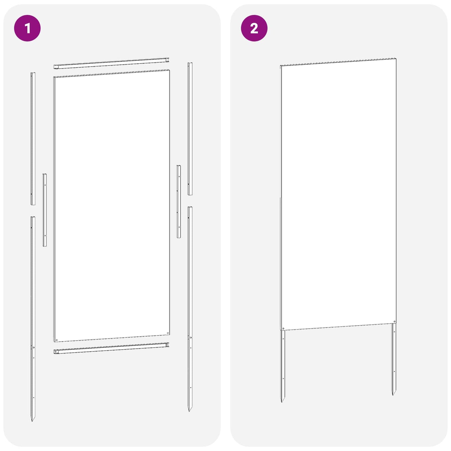 Garten Sichtschutz-Leinwand Anthrazit 50 x 140 cm