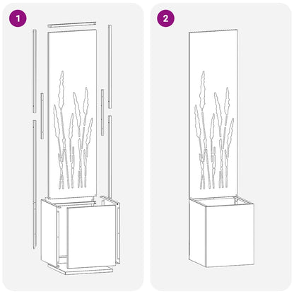Garten Sichtschutz-Leinwand Schwarz 32 x 32 x 150 cm