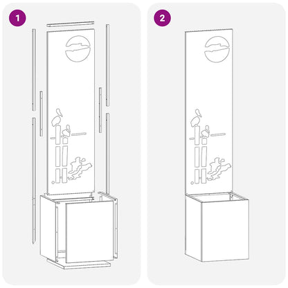 Garten Sichtschutz-Leinwand Weiß 32 x 32 x 150 cm