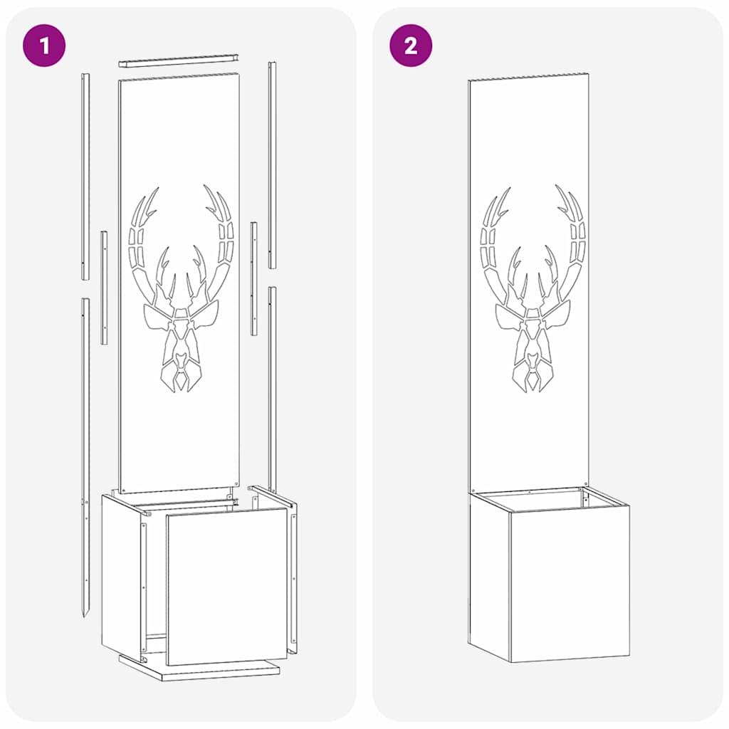 Garten Sichtschutz-Leinwand Olivgrün 32 x 32 x 150 cm