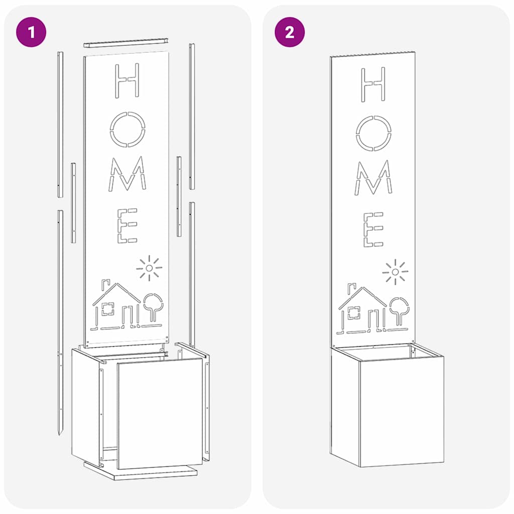 Garten Sichtschutz-Leinwand Anthrazit 32 x 32 x 150 cm