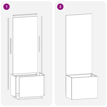 Garten Sichtschutz-Leinwand Rostig 50 x 32 x 150 cm
