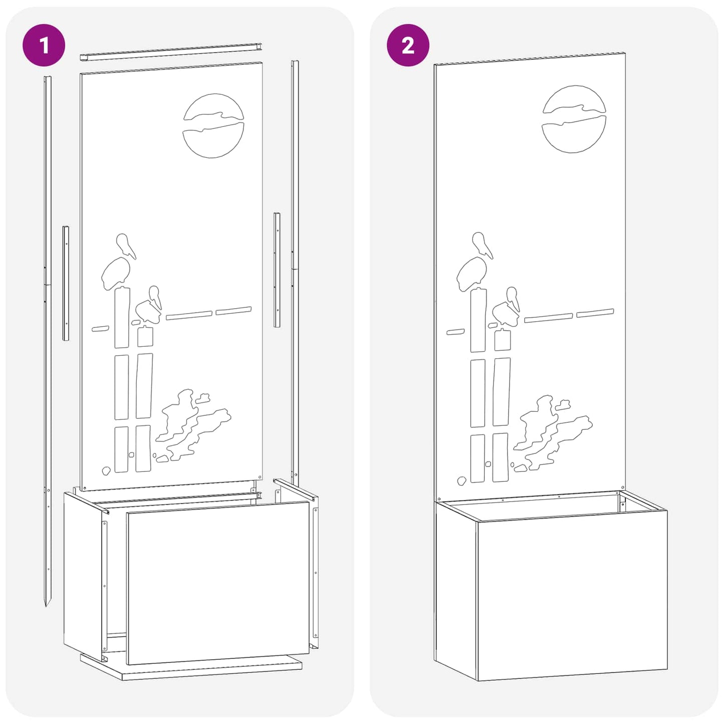 Garten Sichtschutz-Leinwand Schwarz 50 x 32 x 150 cm