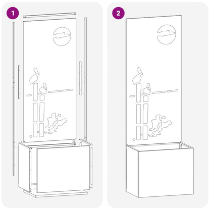 Garten Sichtschutz-Leinwand Schwarz 50 x 32 x 150 cm